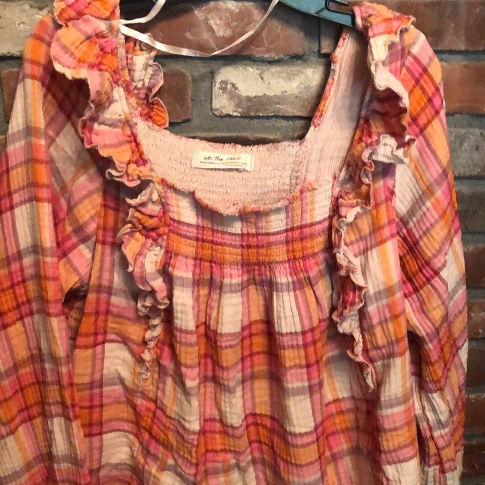 Free people plaid top